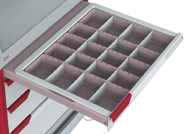 Cassetto su telaio con guide-quadro a sfera